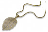 Pendentif Feuille en Or 14k avec Chaîne cpn050ywM&cc020y