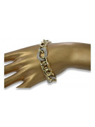 Bracelet Moderne en Or Jaune 14K, Diamants et Saphirs cb121yw