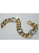 Pulsera moderna de oro blanco y amarillo de 14 quilates cb121yw