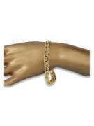 Pulsera hueca de oro amarillo de 14k con Monaliza cb002y