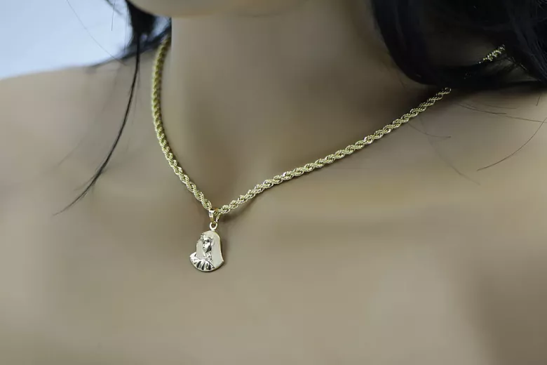 Divine Mother 14k Gold Pendant & Corda Chain pm004yS&cc019y