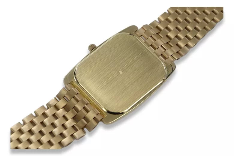 Gold men's watch Geneve ★ zlotychlopak.pl ★ Gold purity 585 333 Low Price!