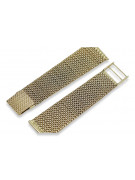 Pulsera de reloj de hombre de oro amarillo de 14k mbw014y