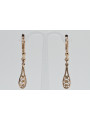 "Boucles d'oreilles feuille vintage en or rose 14 carats 585 sans pierres" ven239 ven239