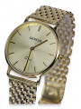 Gold men's watch Geneve ★ zlotychlopak.pl ★ Gold purity 585 333 Low Price!