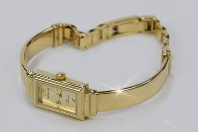 Elegancki zegarek Geneve z 14k żółte złoto lw010y