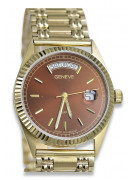 Reloj de oro para hombre Geneve ★ zlotychlopak.pl ★ Pureza de oro 585 333 Precio bajo!