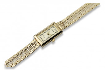 Yellow 14K Gold Lady Geneve Watch - Lady Gift lw094y