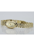 Żółte złoto 14k Lady Geneve zegarek prezent lw096y