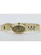 Żółte złoto 14k Lady Geneve zegarek prezent lw096y