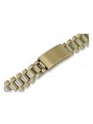 Adjustable 14K Yellow Gold Rolex Style Watch Bracelet mbw016y