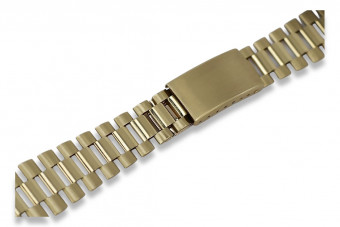 Pulsera de reloj estilo Rolex para hombre de oro amarillo de 14 quilates mbw016y