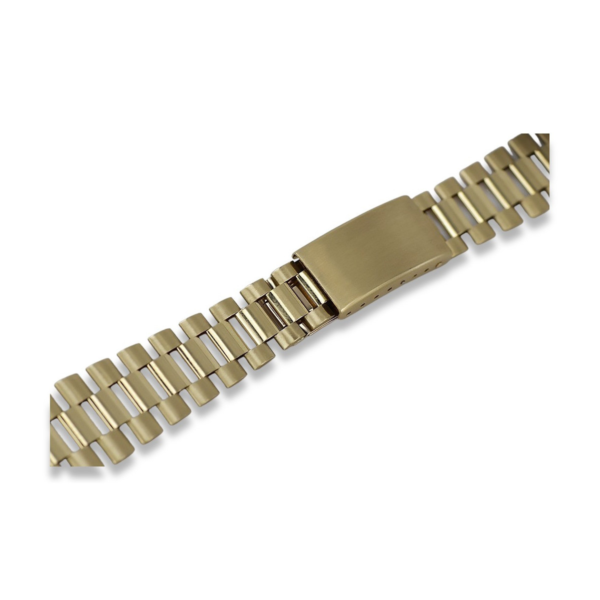 Pulsera de reloj estilo Rolex para hombre de oro amarillo de 14 quilates mbw016y