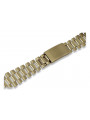 Adjustable 14K Yellow Gold Rolex Style Watch Bracelet mbw016y