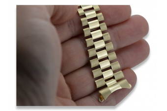 14K Жовте золото Rolex стиль браслет-годинник для чоловіків mbw016y