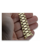 Pulsera de reloj estilo Rolex para hombre de oro amarillo de 14 quilates mbw016y