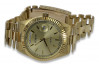 Желтое золото 14k 585 мужские часы Geneve mw013ydy&mbw016y