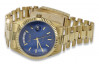 Złoty męski zegarek Geneve w 14k Yellow Gold mw013ydb&mbw016y