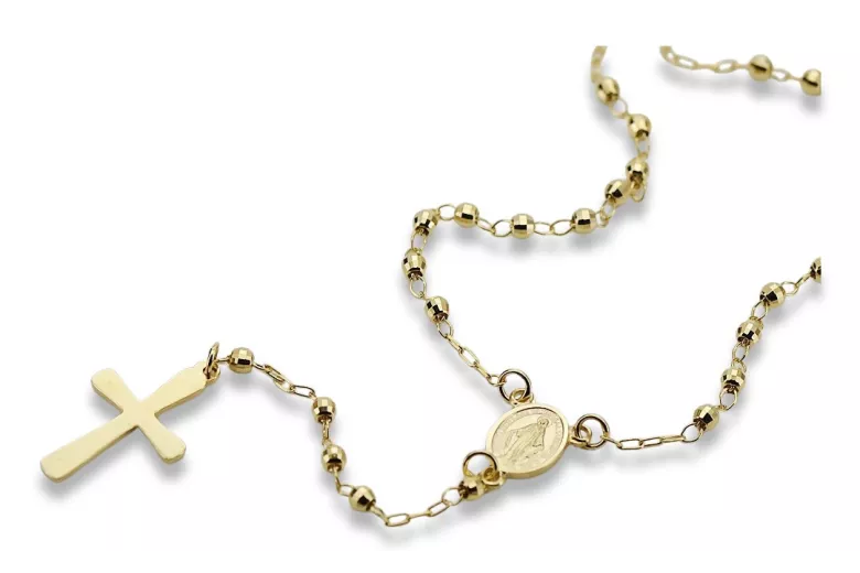 14K Yellow Gold Rosary Chain rcc003y