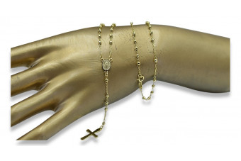 14K Yellow Gold Rosary Chain rcc003y