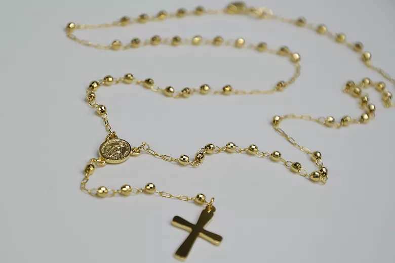 14K Yellow Gold Rosary Chain rcc003y