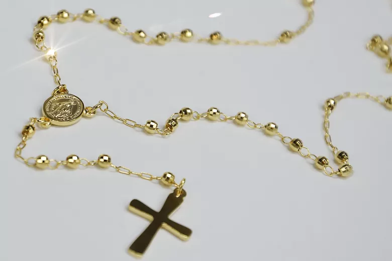 14K Yellow Gold Rosary Chain rcc003y