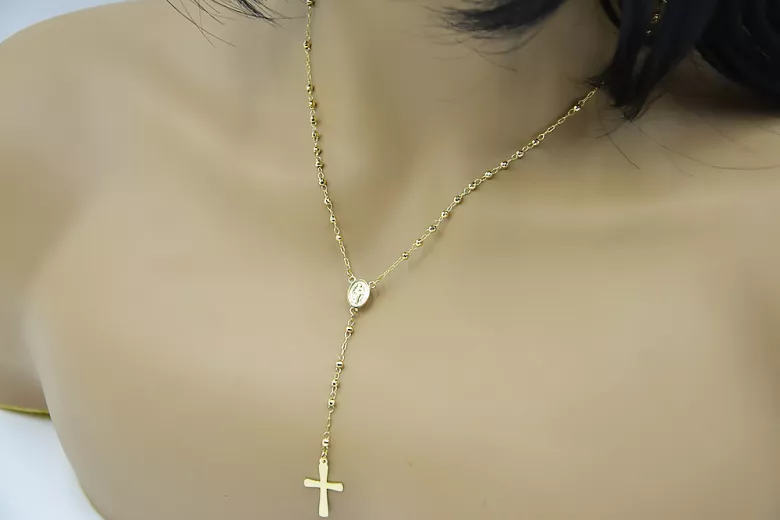 14K Yellow Gold Rosary Chain rcc003y