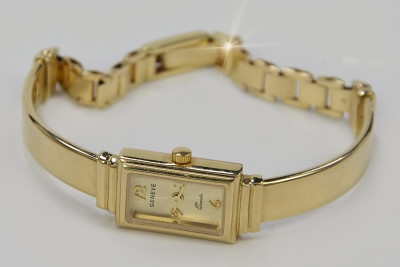 Elegancki zegarek Geneve z 14k żółte złoto lw010y