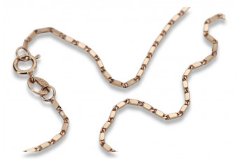 Elegant 14K Rose Gold Anchor Chain, Diamond Cut, Vintage Style cc033r