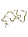 Cadena de rosario de oro amarillo y blanco de 14 quilates, 45cm, Italiano 3,25m rcc011y