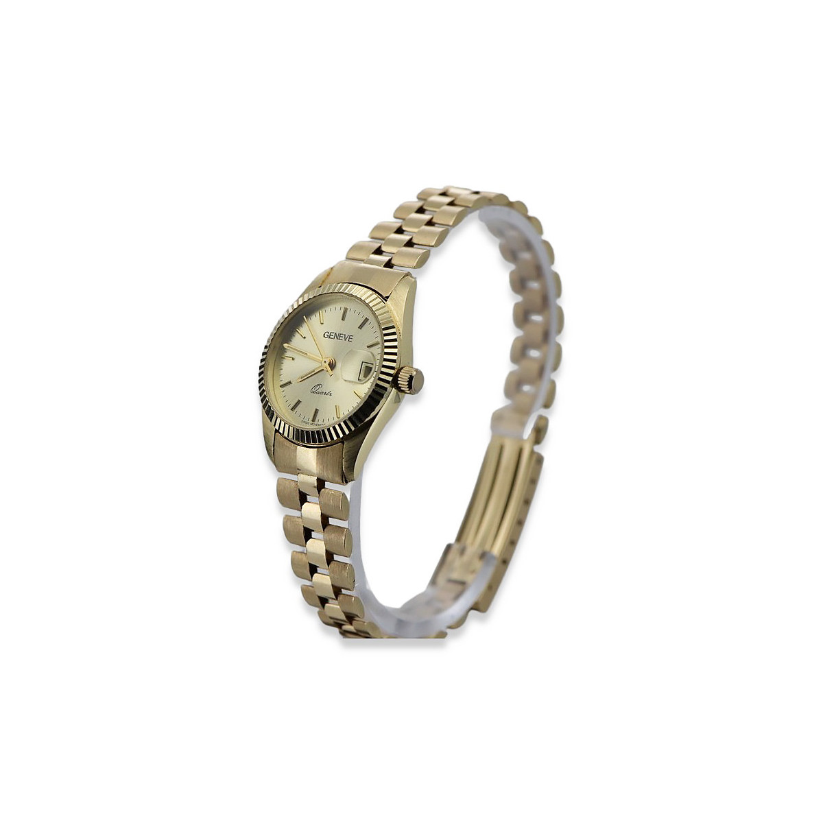 Gold men's watch Geneve ★ zlotychlopak.pl ★ Gold purity 585 333 Low Price!