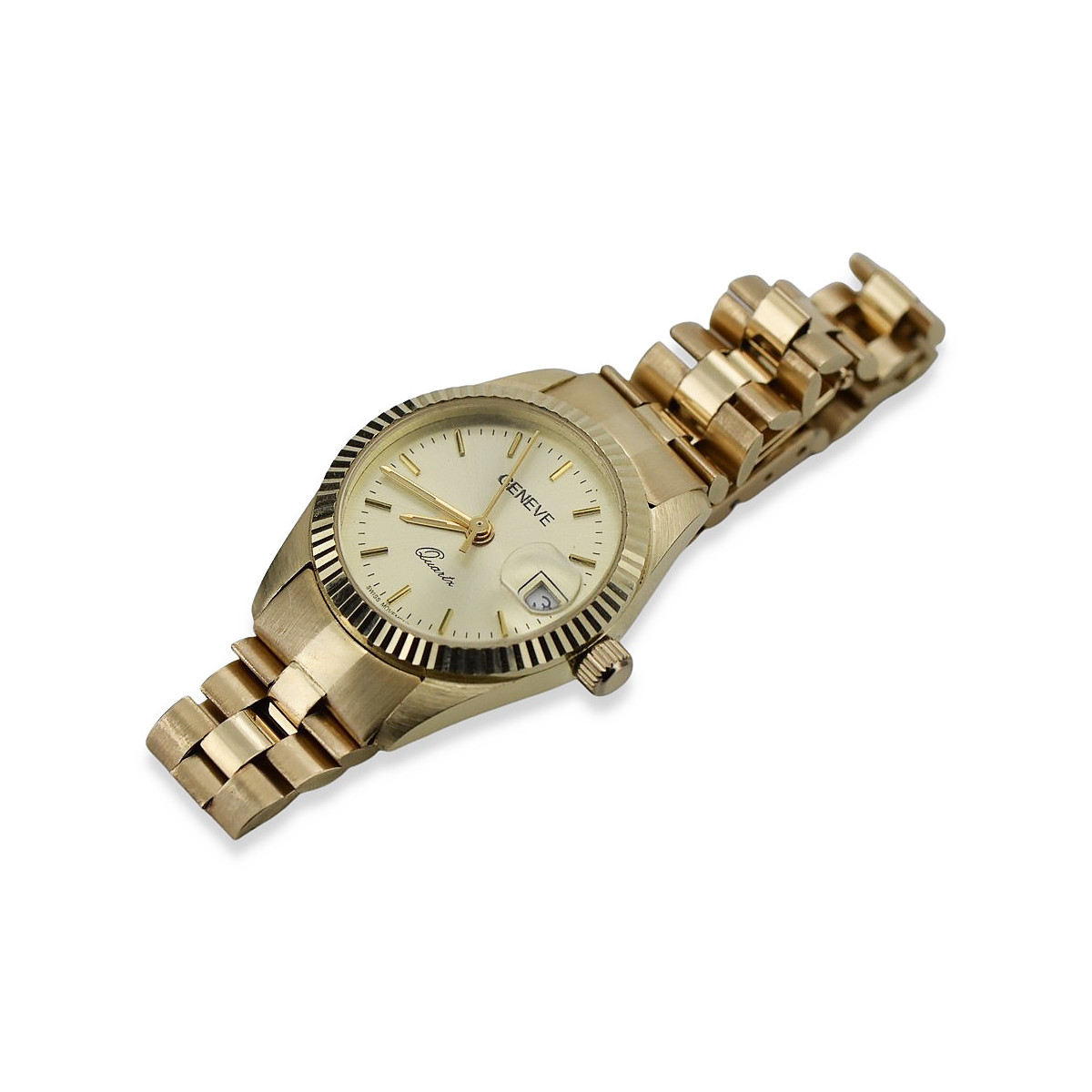 Reloj de oro para hombre Geneve ★ zlotychlopak.pl ★ Pureza de oro 585 333 Precio bajo!