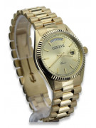 Reloj de oro para hombre Geneve ★ zlotychlopak.pl ★ Pureza de oro 585 333 Precio bajo!