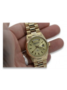 Goldene Herrenuhr Geneve ★ zlotychlopak.pl ★ Gold Reinheit 585 333 Niedriger Preis!