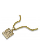 Gold Mary medallion icon pendant with chain ★ zlotychlopak.pl ★ Gold 585 333 low price