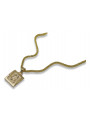 Colgante de icono de medallón de oro Mary con cadena ★ zlotychlopak.pl ★ oro 585 333 precio bajo