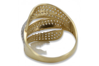 Anillo de Dama con Zircón Fantasía en Oro Amarillo 14k 585 crc005yw crc005yw