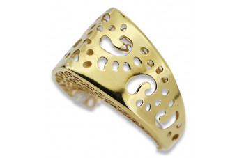 Rose soviétique russe rose 14k 585 bague vintage en or vrn001