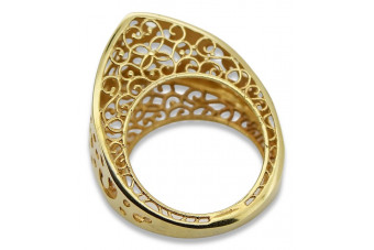 Rose soviétique russe rose 14k 585 bague vintage en or vrn001