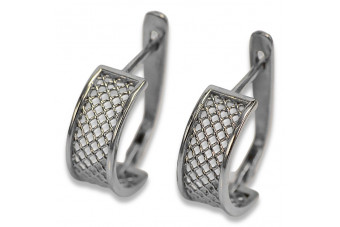 Boucles d'oreilles vintage en argent sterling 925, Pas de pierre ven121s