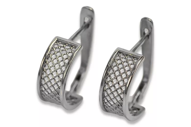 Boucles d'oreilles vintage en argent sterling 925, Pas de pierre ven121s