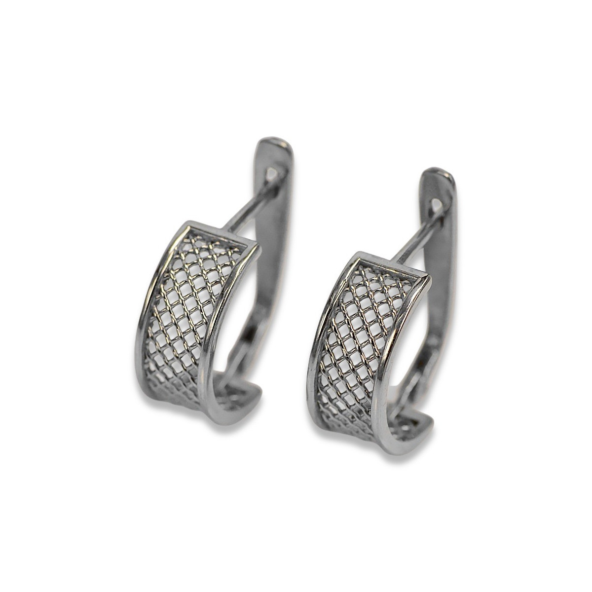 Boucles d'oreilles vintage en argent sterling 925, Pas de pierre ven121s