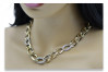 Italian 14K Yellow White Gold Fantazy Lady Chain Necklace cfc007yw