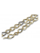 Bracelet fantaisie en or italien jaune et blanc - 14K cfb007yw