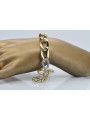 Pulsera de oro italiano blanco y amarillo, 14 qt, 18 c. cfb007yw