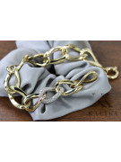 Pulsera de oro italiano blanco y amarillo, 14 qt, 18 c. cfb007yw