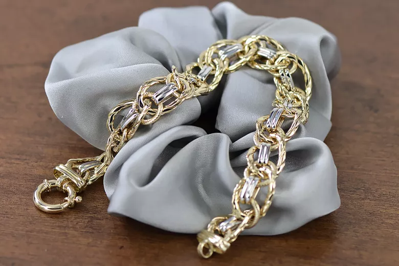 Yellow rose gold bracelet ★ russiangold.com ★ Gold 585 333 Low price