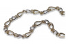 Collier Chaîne Or Jaune Blanc 14K, 45 cm cfc011yw