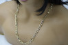 Ensemble de chaîne en or 14 carats avec bracelet assorti cfc011yw&65cm