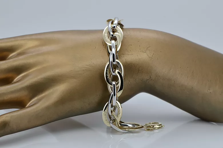 Yellow rose gold bracelet ★ russiangold.com ★ Gold 585 333 Low price